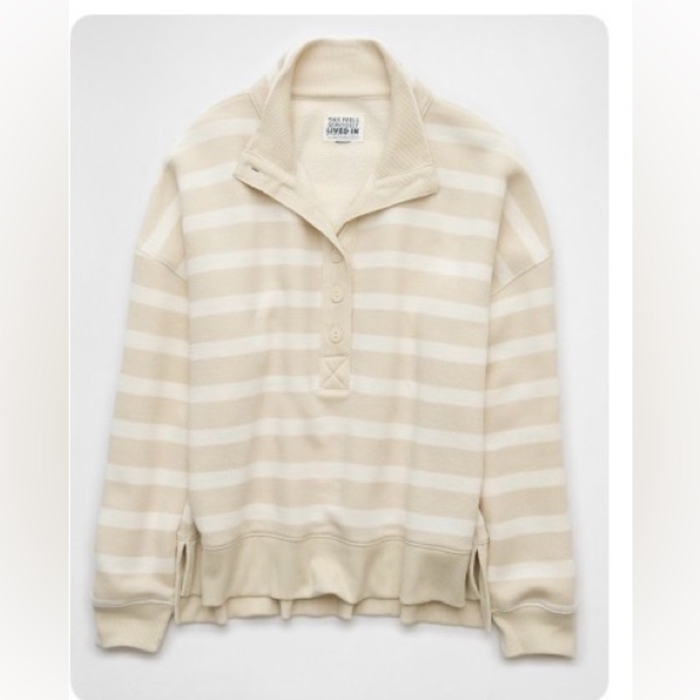 🎉NEW AE Big Hug Henley Sweatshirt- XS